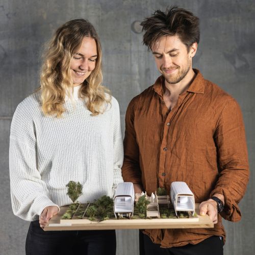 Portræt af Ida og Oliver Portræt af Ida og Oliver til vandreudstillingen i Aarhus