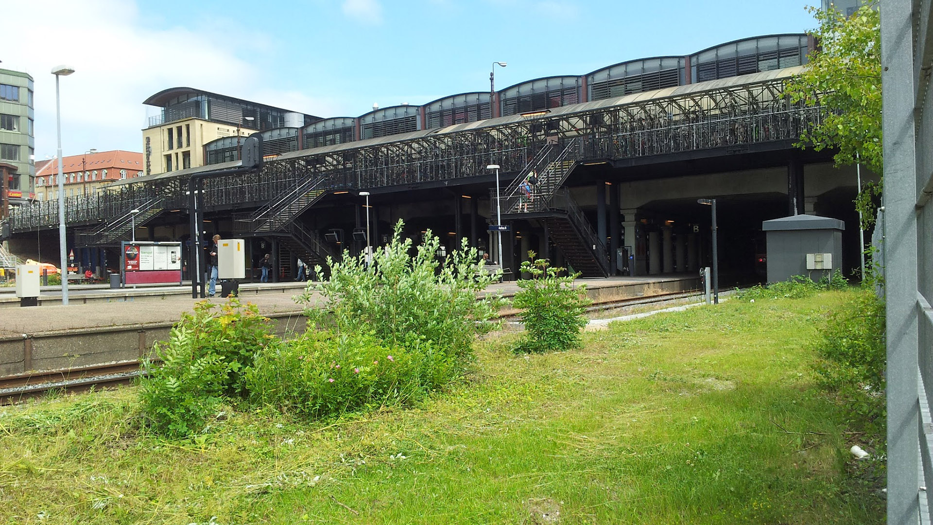 Billede af Aarhus H. set fra sporene