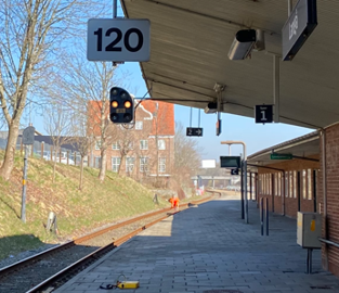 Billede af spor ved Langå Station