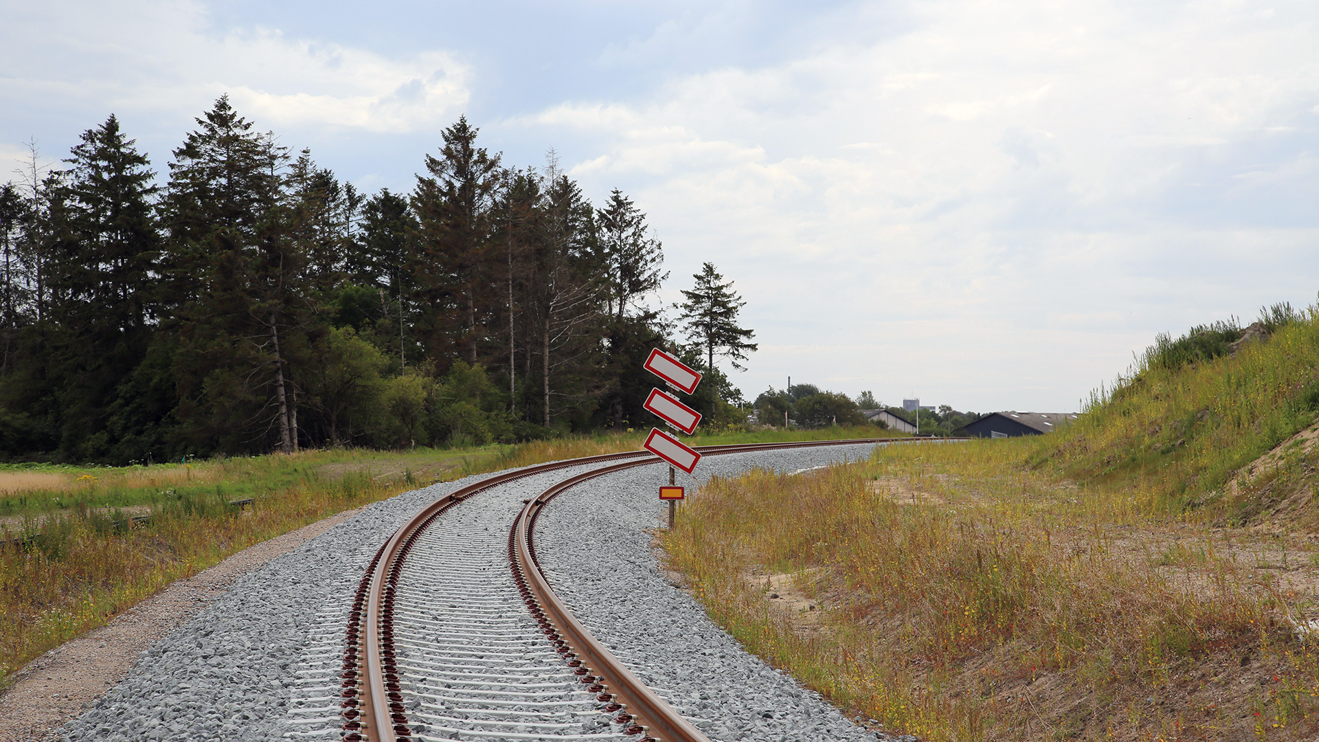 Illustration - enkeltsporet bane.