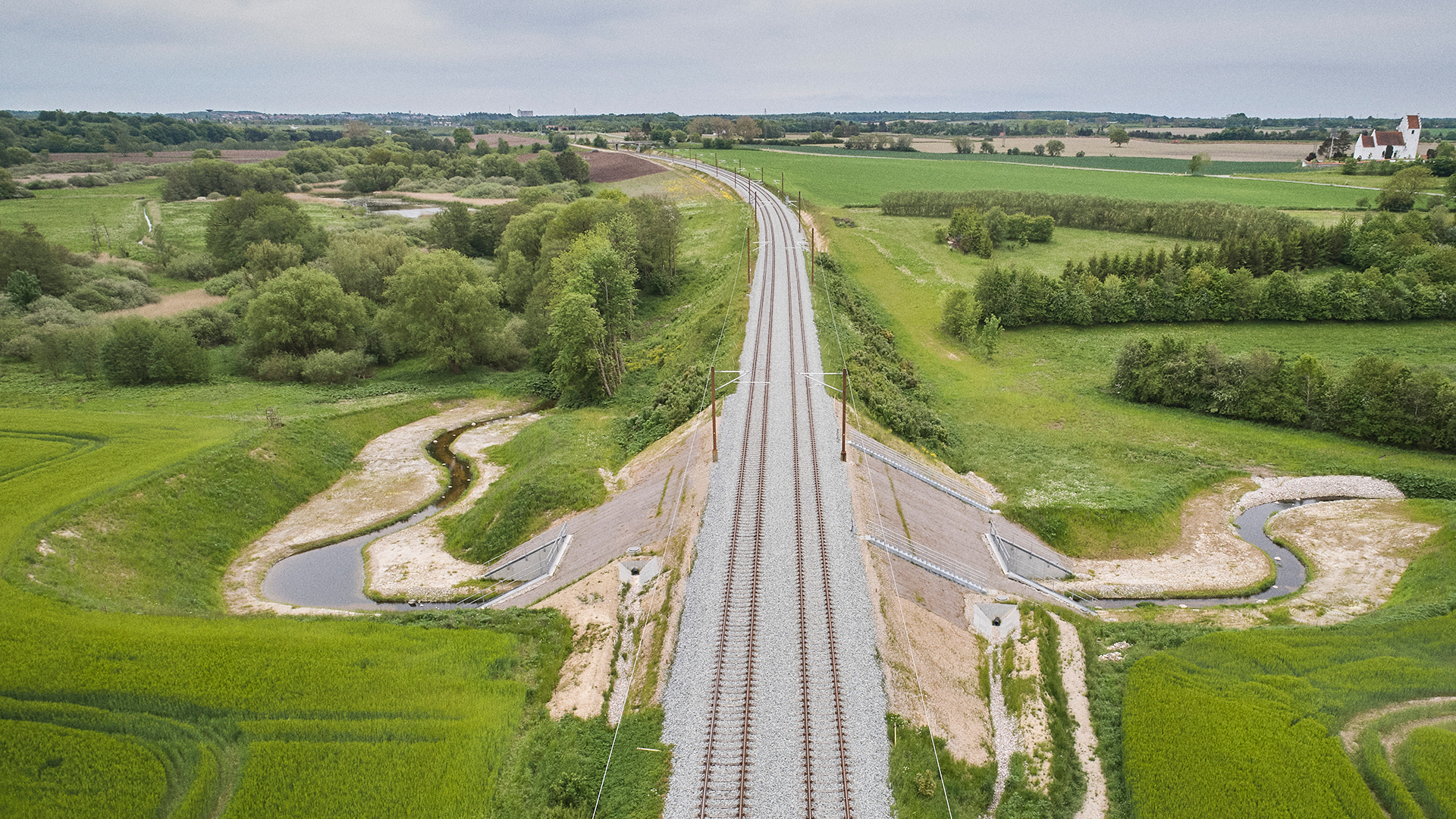 Banen krydser over faunapassage nord for Næstved